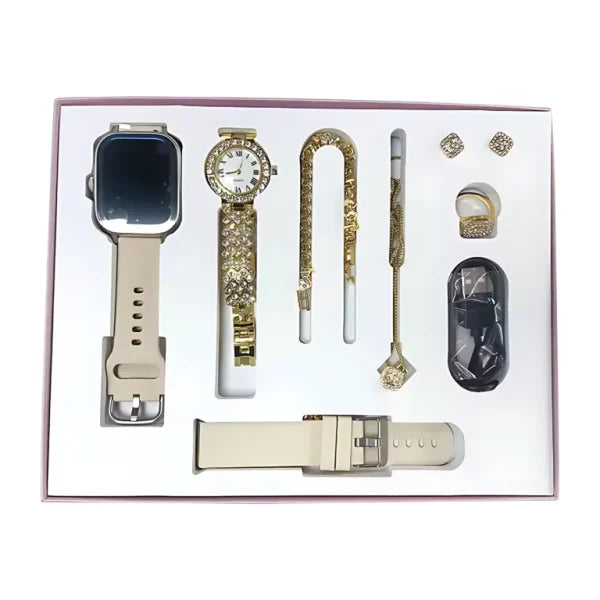 Best Smartwatch for Girls – A58 Plus with Jewelry Set (6-in-1)